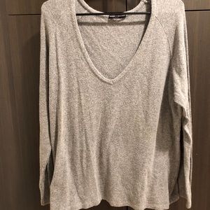 Grey long sleeve v-neck Brandy Melville